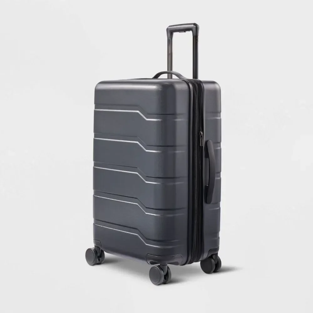 Hardside Medium Checked Spinner Wheels Suitcase - Open Story Gray